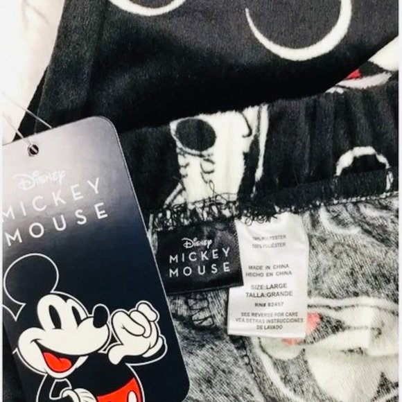 DISNEY "Mickey Mouse" Women's Pajama Bottoms EUC Size L - Picture 2 of 6